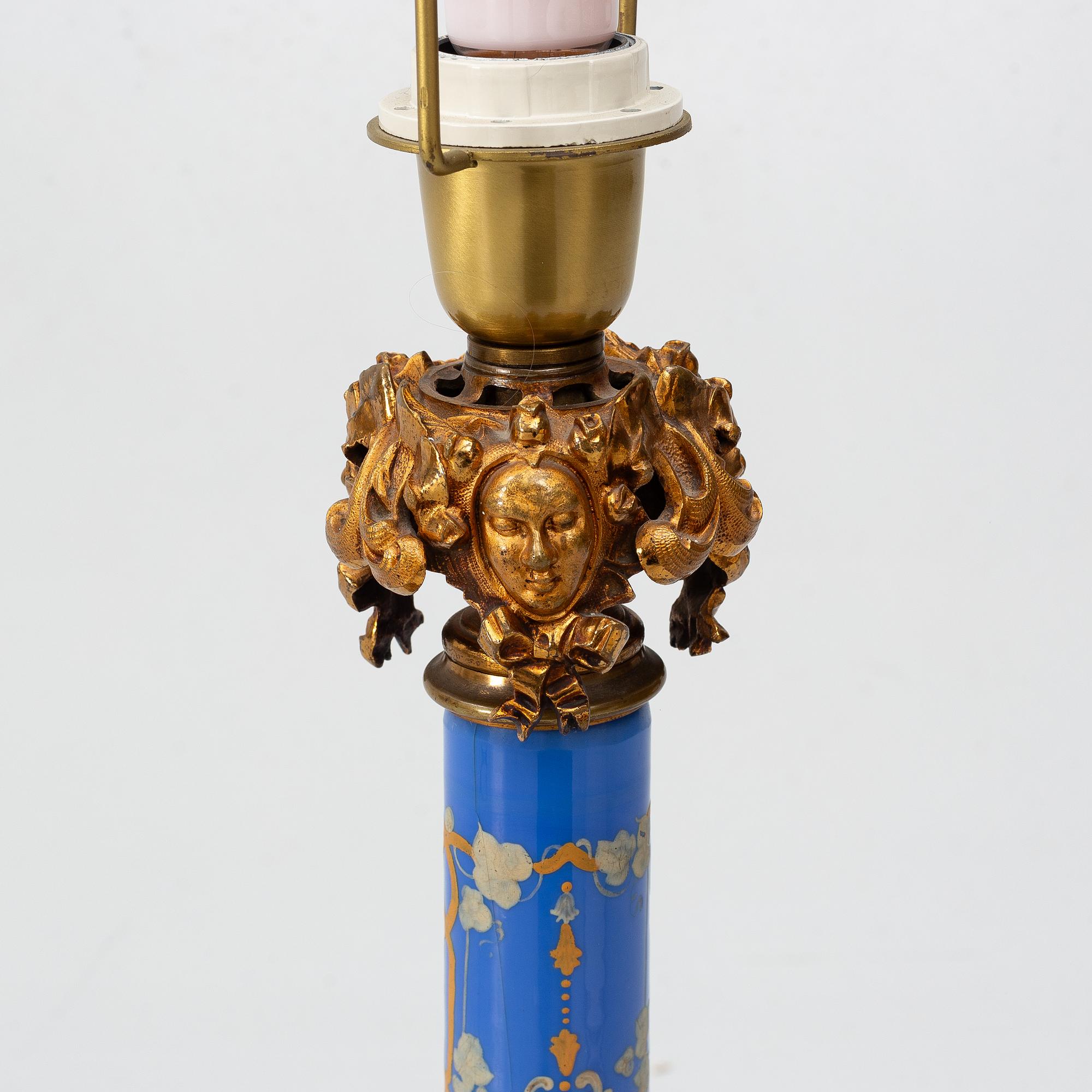 A table lamp, late 19th Century.