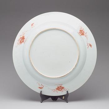 BÅLSKÅL med FAT, kompaniporslin. Qingdynastin, Qianlong (1736-95).