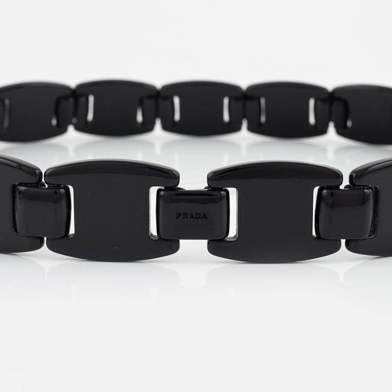 Prada, acrylic belt.