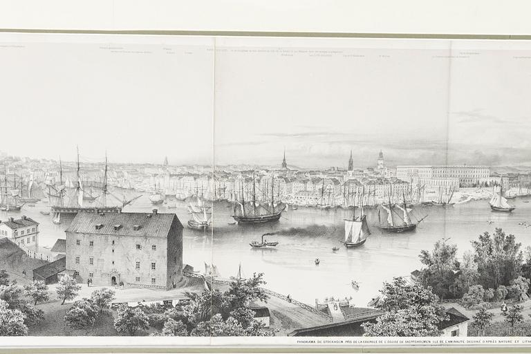 Carl-Johan Billmark, "Panorama de Stockholm pris de la Coupole de l'Eglise de Skeppsholmen".