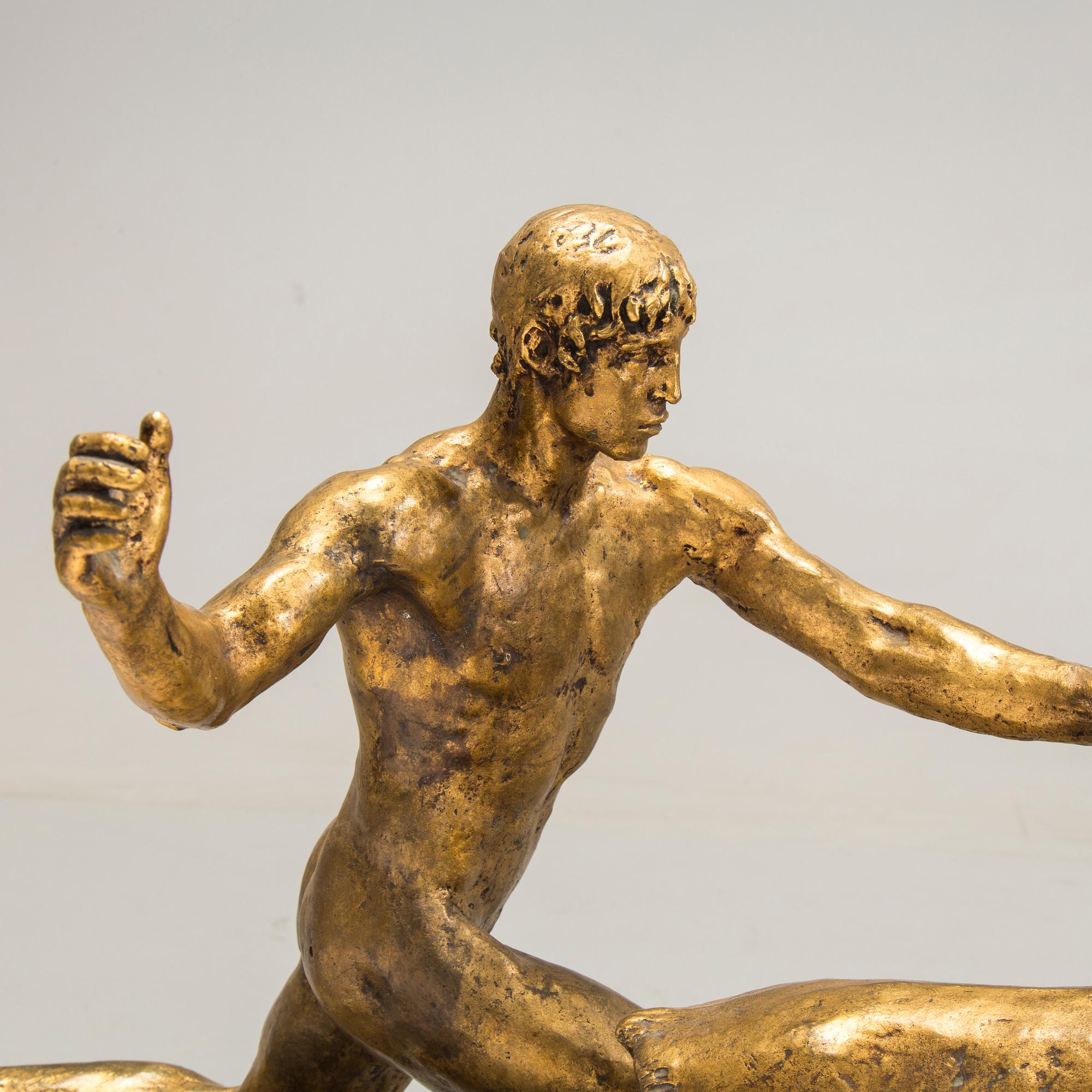 A Paul Landowski bronze sculpture signed Landowski and dated 1922.