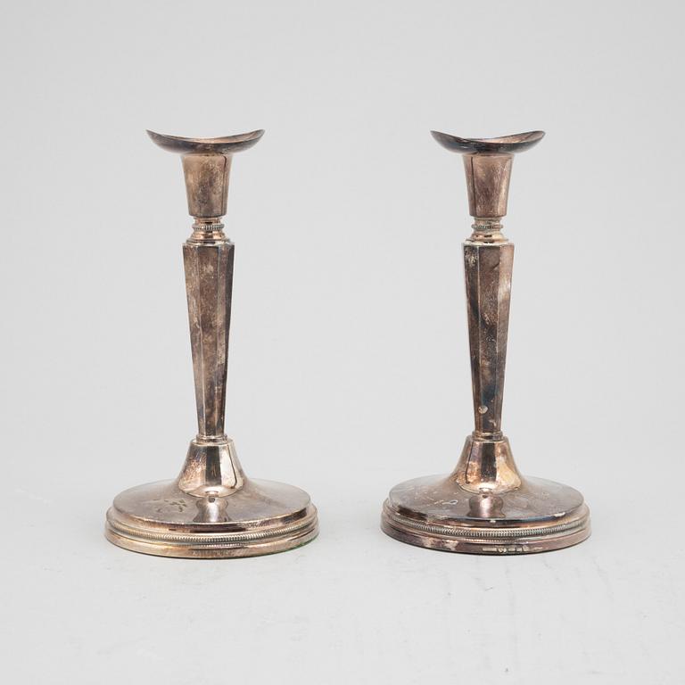 Eric Löfman, ljusstakar, ett par, silver, Mema, 1991.