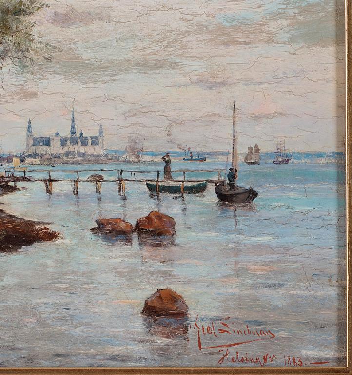 Axel Lindman, Strandmotiv från Helsingör.
