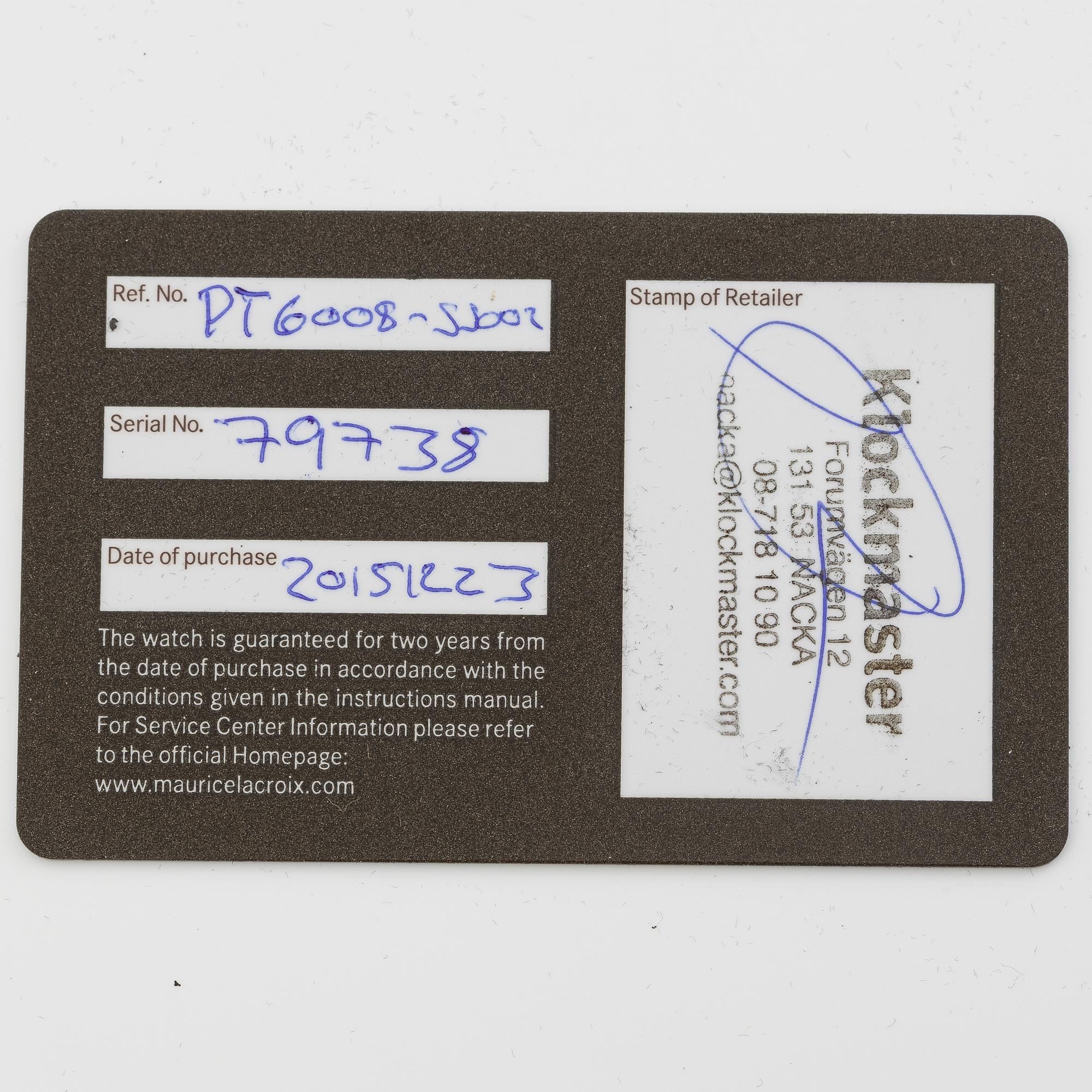 Maurice Lacroix, Pontos S, armbandsur, kronograf, 43 mm.