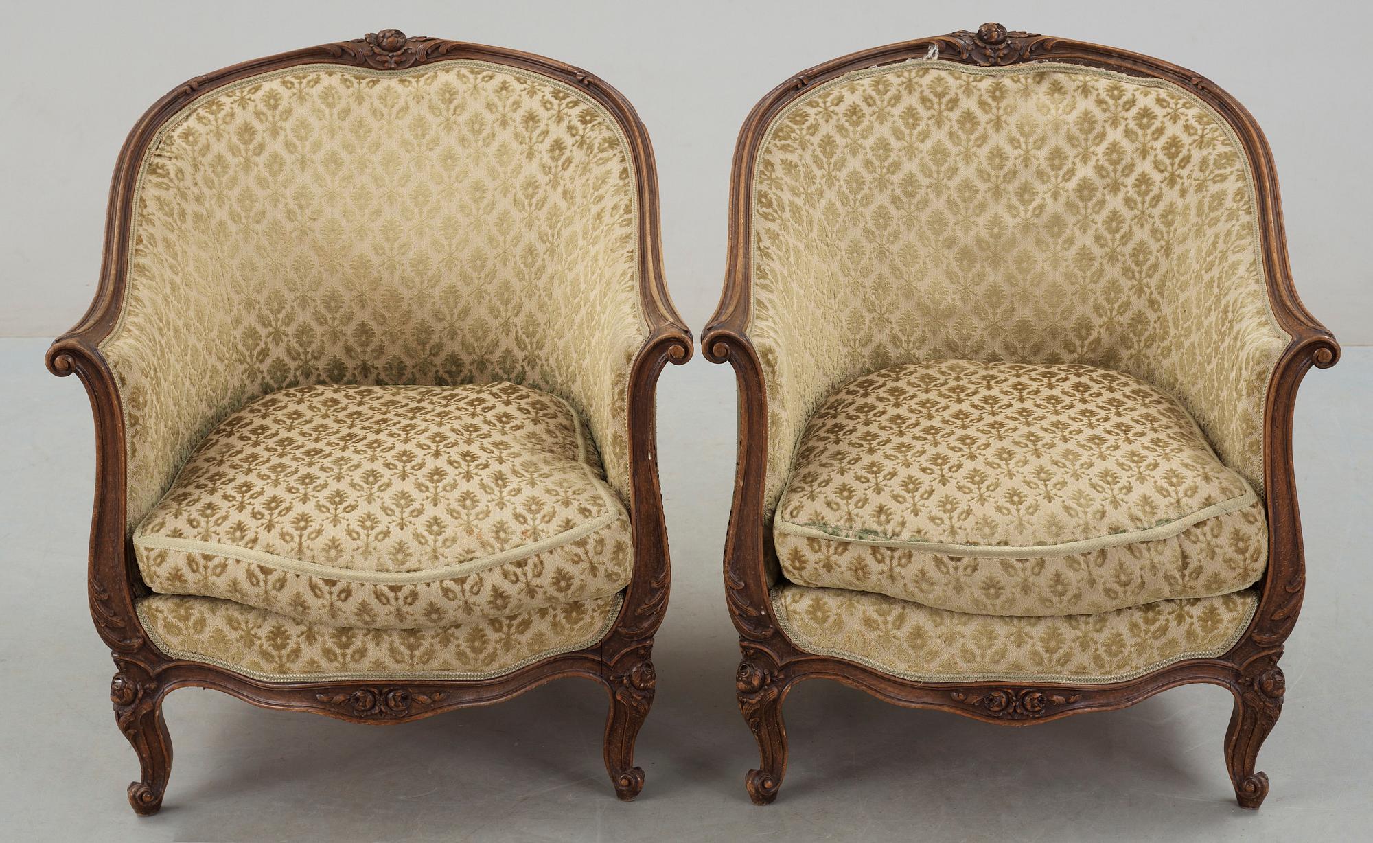 BERGERER, ett par, rokokostil, omkring 1900.