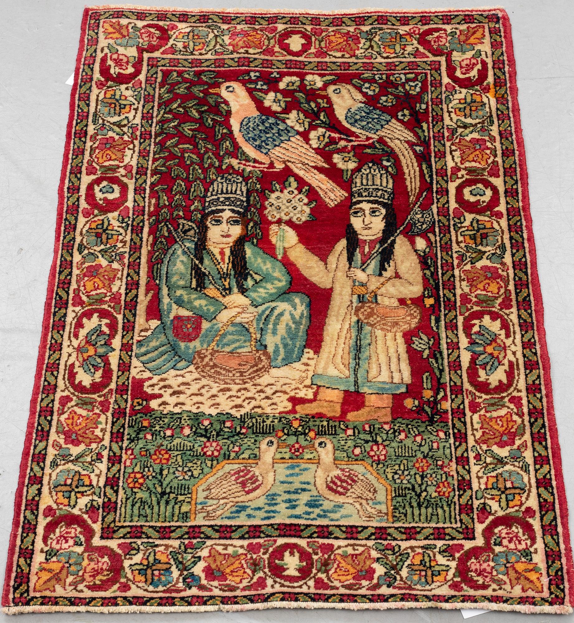 Matta, Antik Kerman Laver, ca 81 x 51 cm.