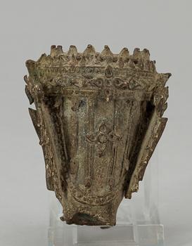 A bronze head of Buddha, Thailand.