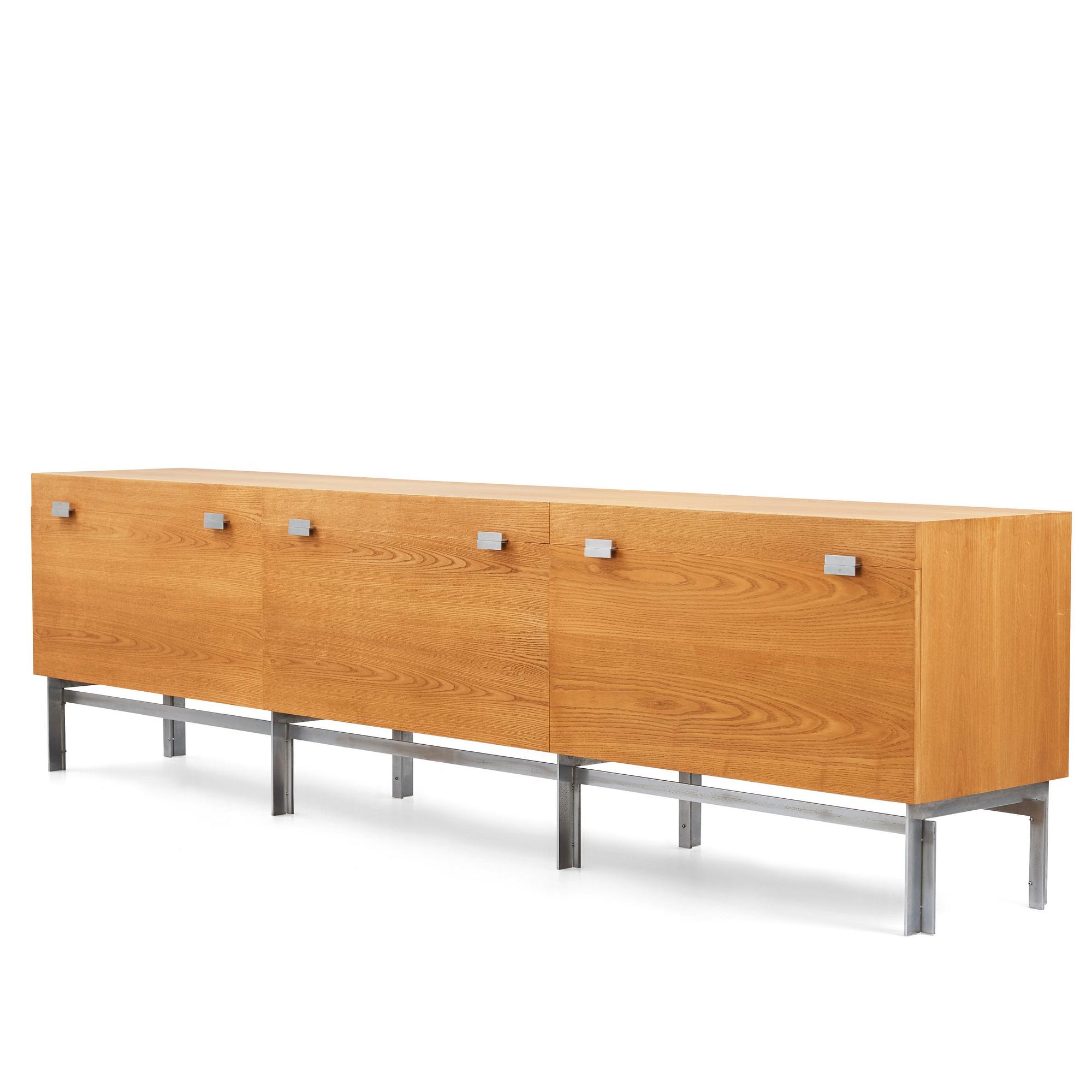 Preben Fabricius & Jørgen Kastholm, attributed to, a large sideboard, presumably executed by cabinetmaker Poul Bachmann, Denmark 1966–1970.