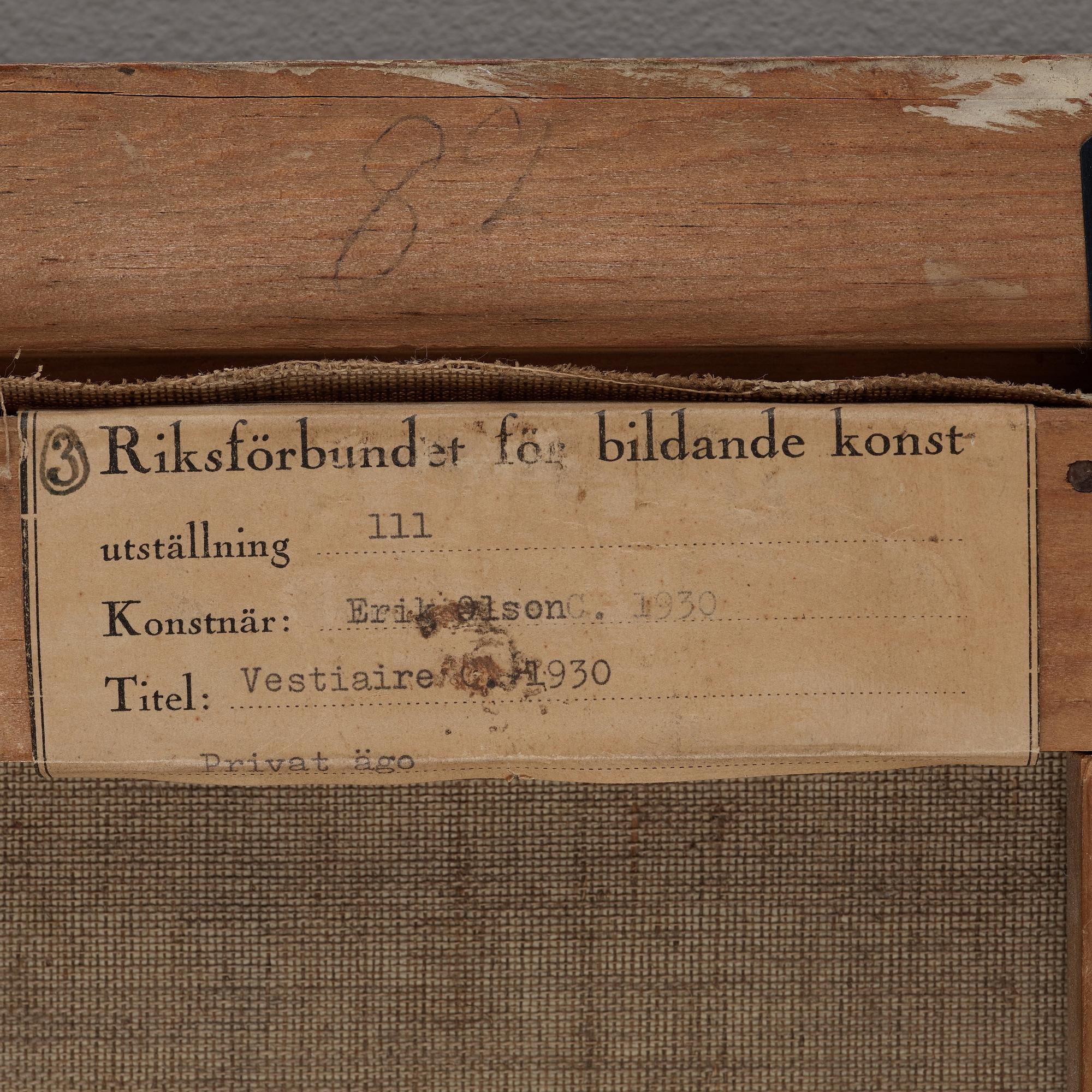 Erik Olson, "Vestiaire: C, no. 7".