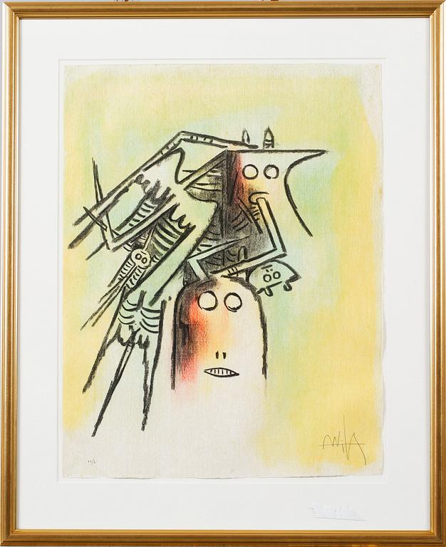 WIFREDO LAM, litograph in colours, signed and numbered IV/L.