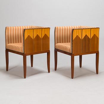 Eliel Saarinen, a pair of late 20th century 'Saarinen house Armchairs' for Adelta.