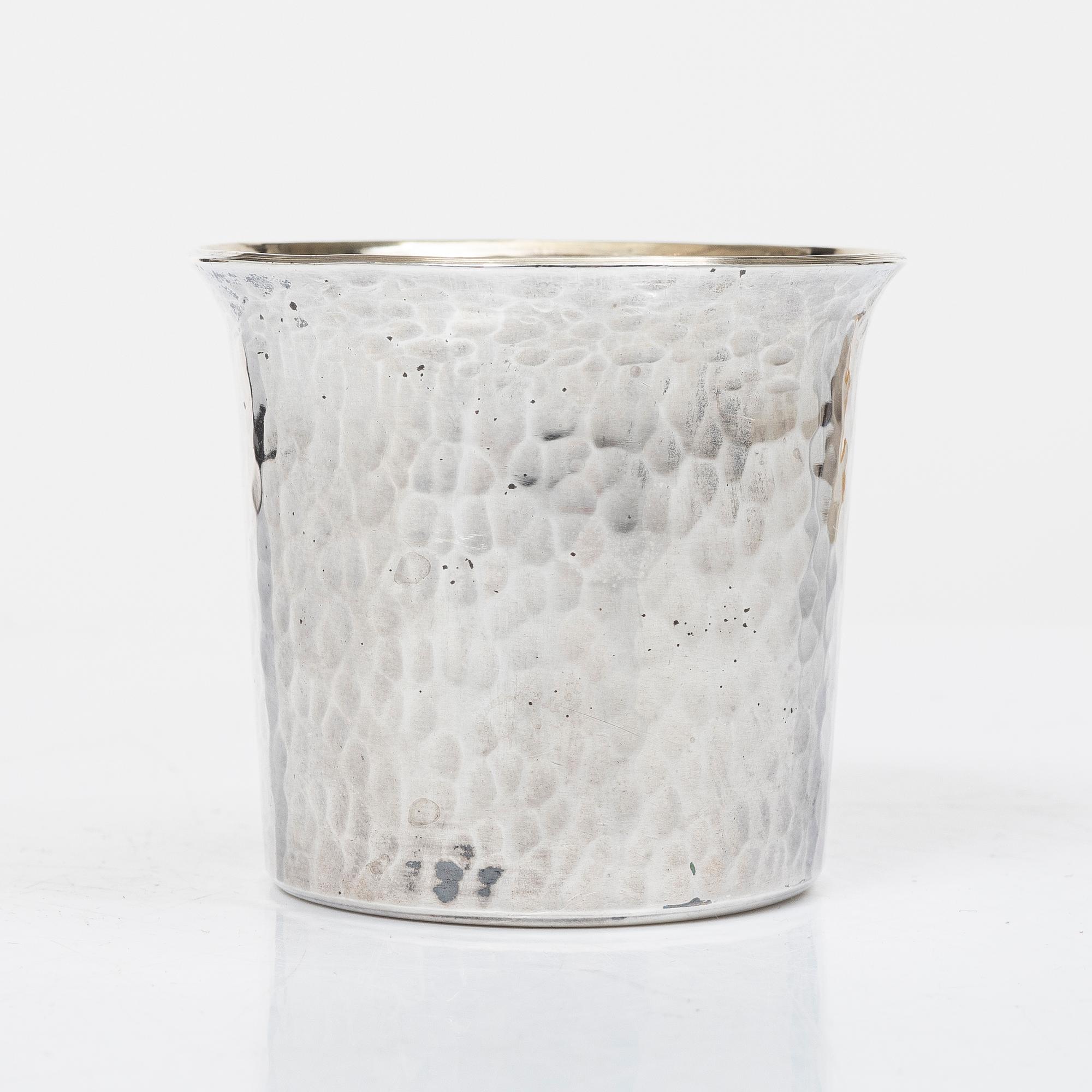 Lennart Råström, Four silver cups, CG Råström, Stockholm 1987.