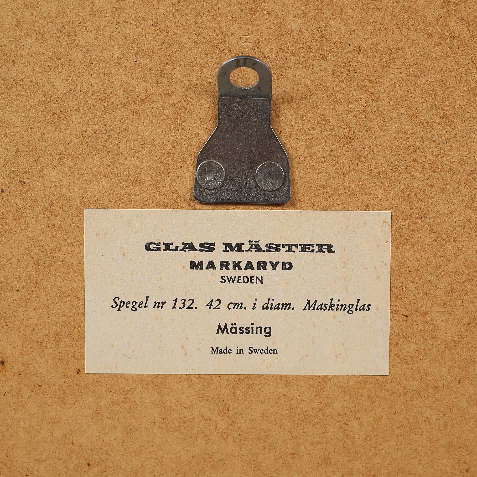 SPEGEL, Glasmäster, Markaryd, 1900-talets mitt.