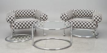 BORD och FÅTÖLJER, ett par, 1960/70-tal.