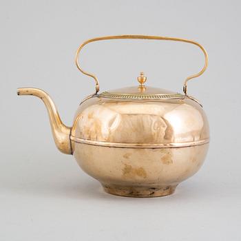 a brass teapot 'Nr 1* Skultuna 1846.