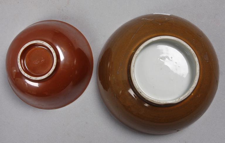 PARTI KINAPORSLIN, 5 delar, 1700-1900-tal.