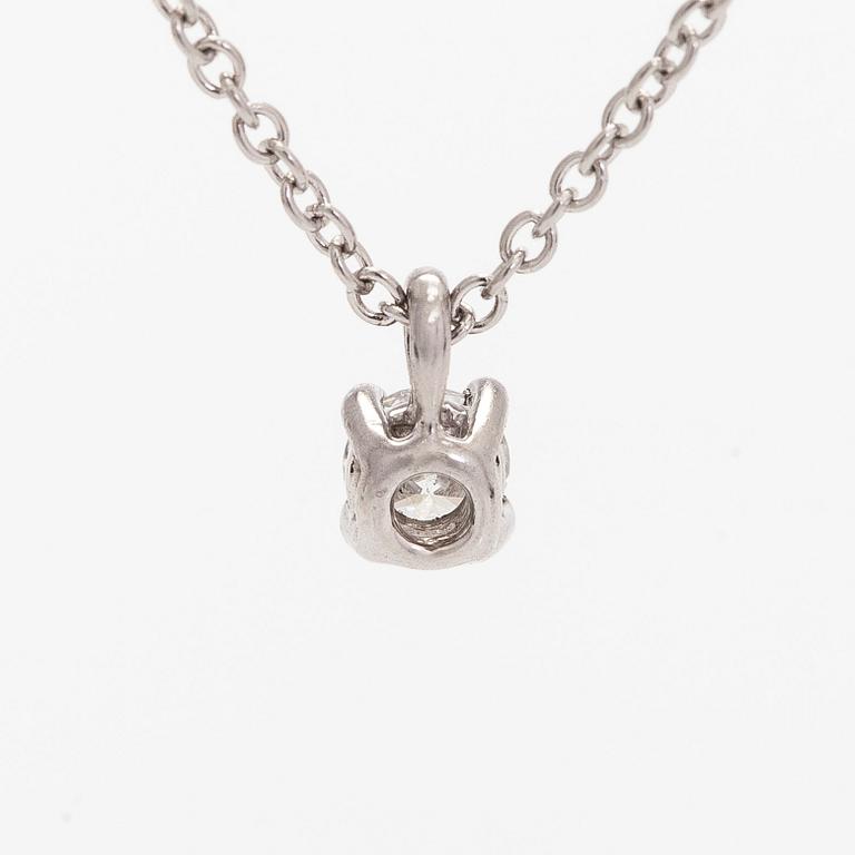 Tiffany & Co, kaulakoru / riipus ja ketju, platinaa, briljanttihionta timantti.
