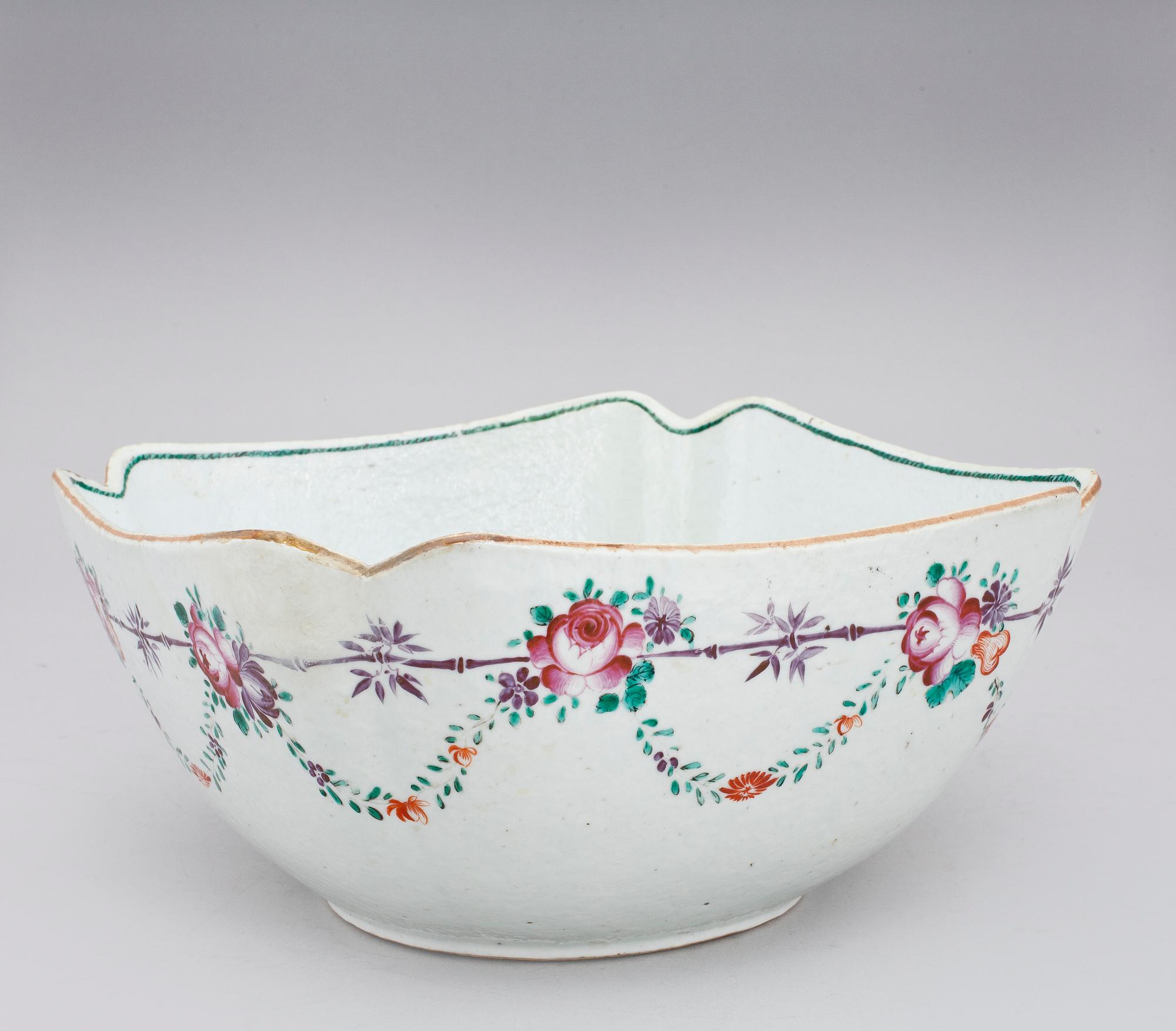 SKÅL, kompaniporslin. Qing dynastin, Qianlong (1736-95).