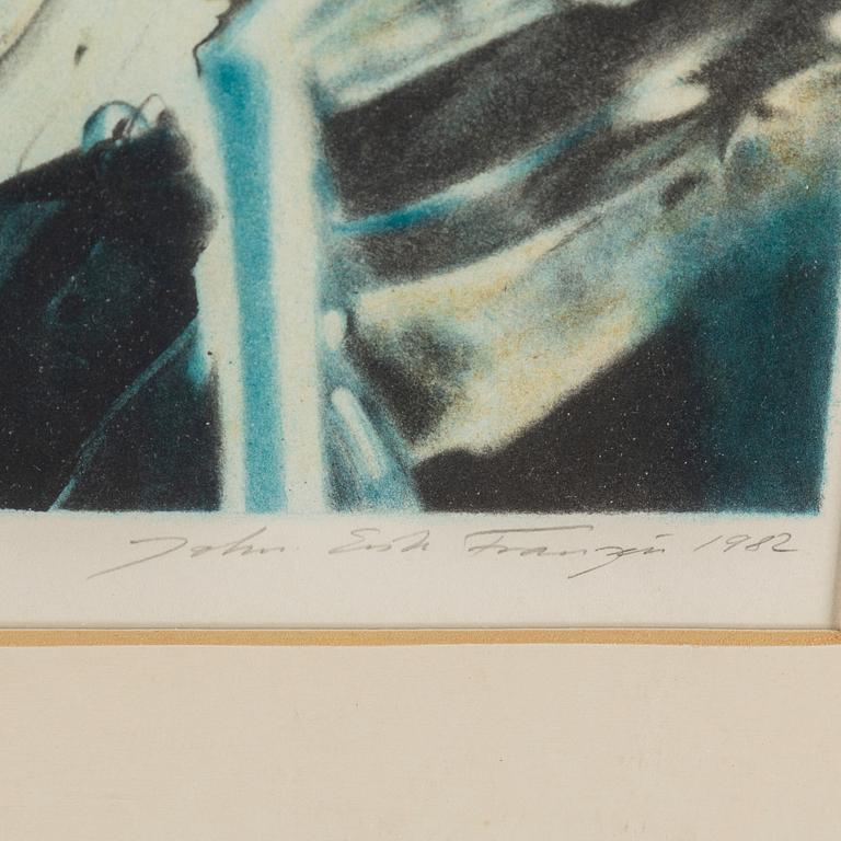 JOHN-E FRANZÉN, litographs in colour, 2, 1982, 1998, signed 23/325, PT.