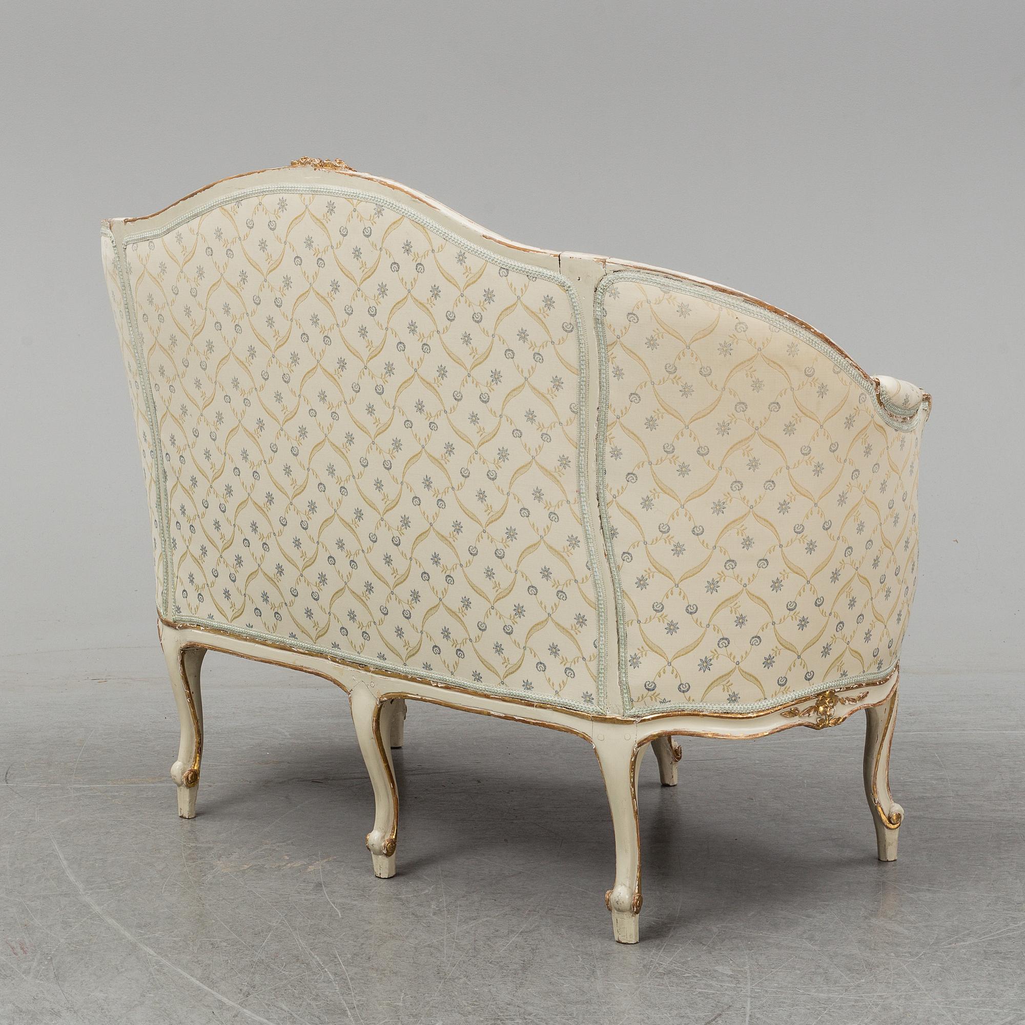 Soffa, Frankrike Louis XV, 1700-talets andra hälft.