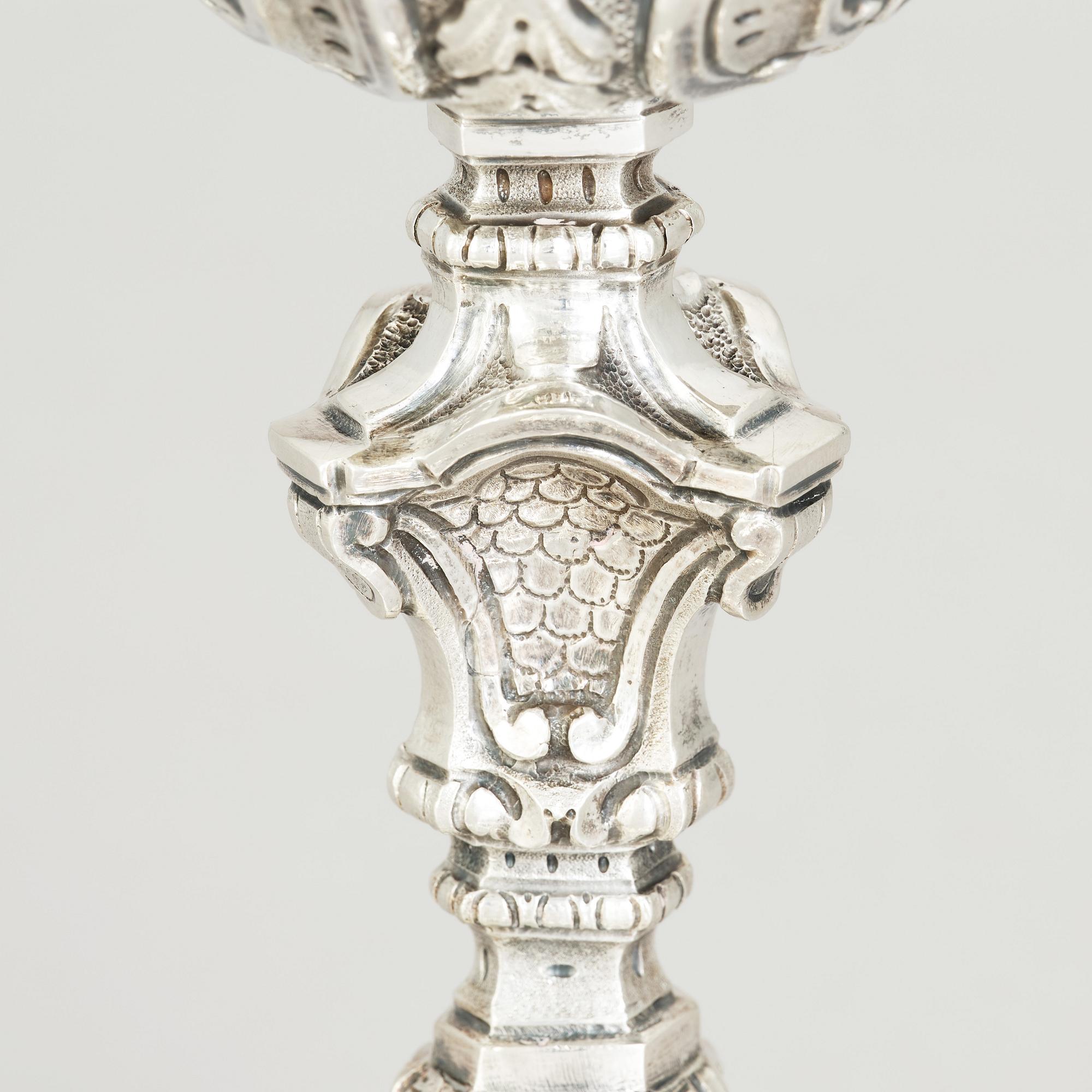 A 17th century parcel-gilt silver cup, possibly Rome.