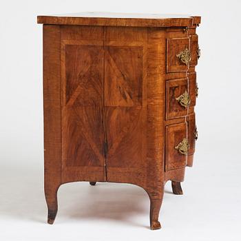 A Swedish late Baroque 18th century commode attributed to  J. H. Fürloh, master 1724.