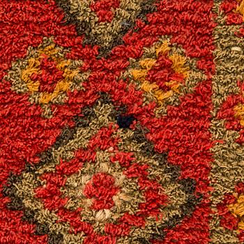 Rya / täcke, Finland, circa 1800. Ca 206 x 117 cm.