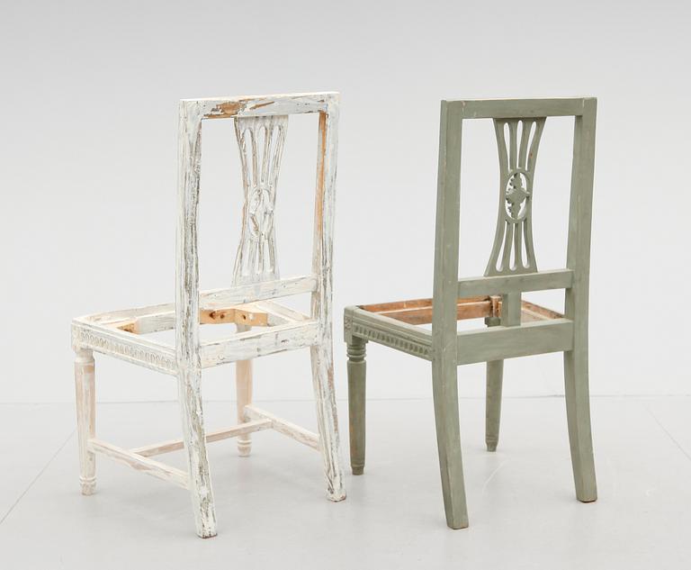 STOLAR, 2 st, gustavianska, 1700-talets slut.