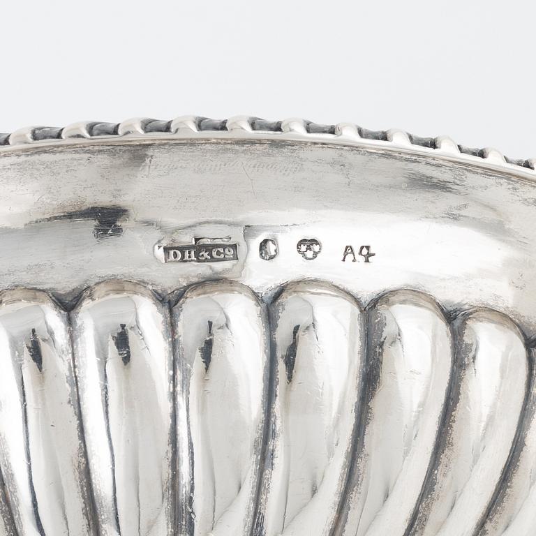 David Hirsch Hermansson & Co, skål på fot, silver, empire, Stockholm 1831.