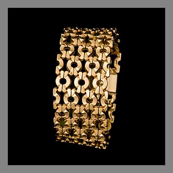 ARMBAND, 18K guld, Italien. Vikt 49,4 g.