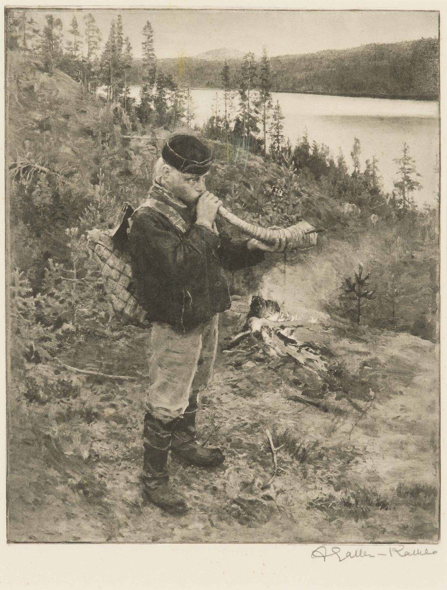 Akseli Gallen-Kallela, heliogravure, signed in pencil.