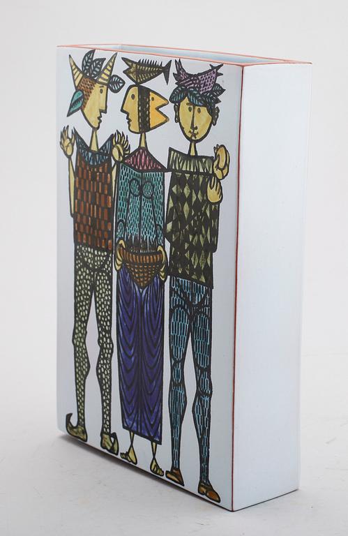 VAS, fajans, "Karneval", Stig Lindberg, Gustavsbergs studio.