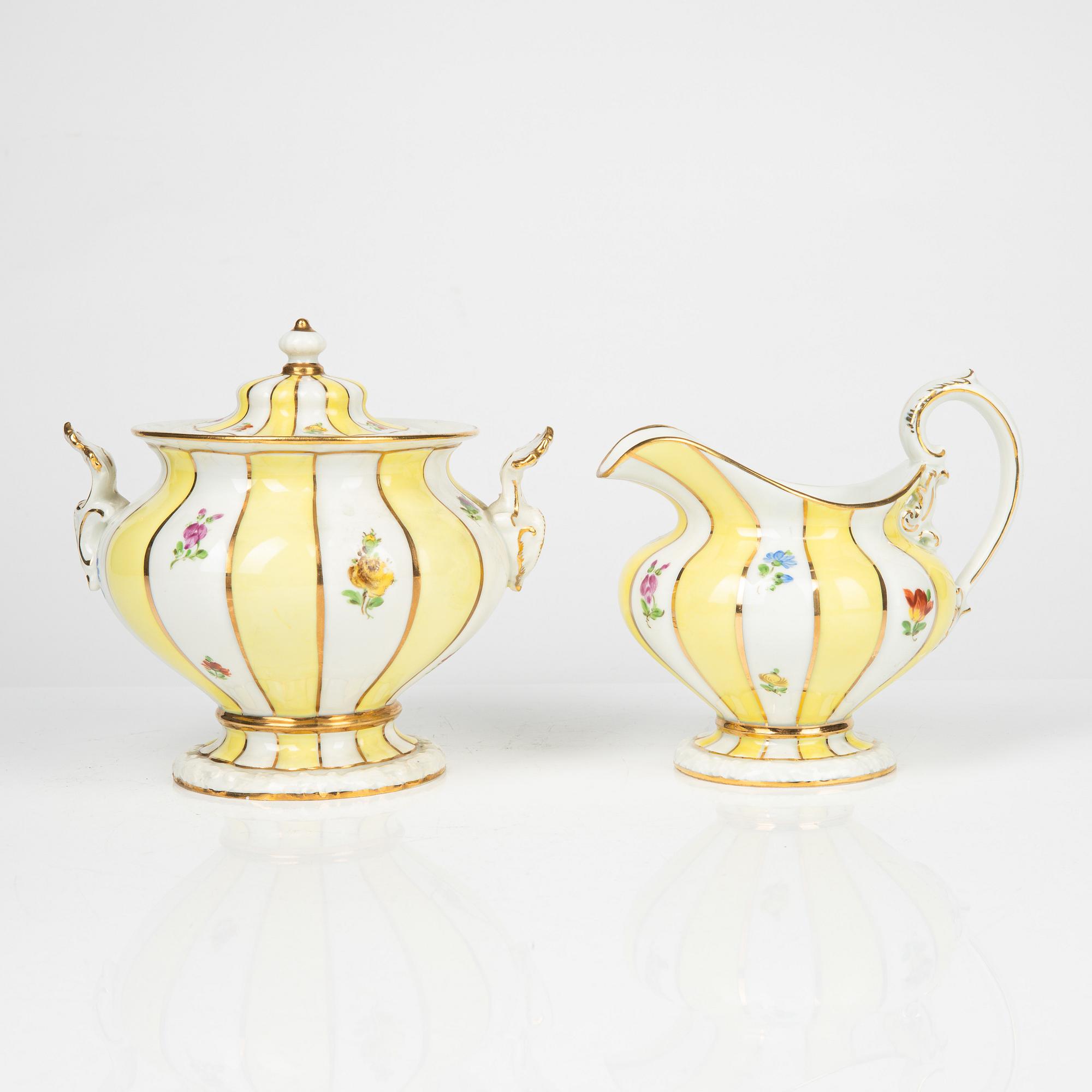 Teservis, 14 delar, porslin, Meissen, Tyskland, 1900-tal.