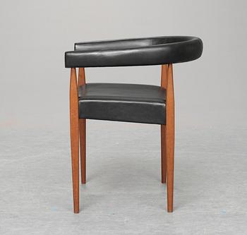 A Nanna Ditzel teak and leather chair, Kolds Savvaerk, Denmark.