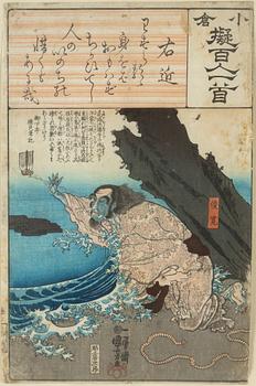 UTAGAWA KUNIYOSHI (1797/98-1861), and UNKNOWN ARTIST, two coloured woodblock prints, Japan, 19th century.