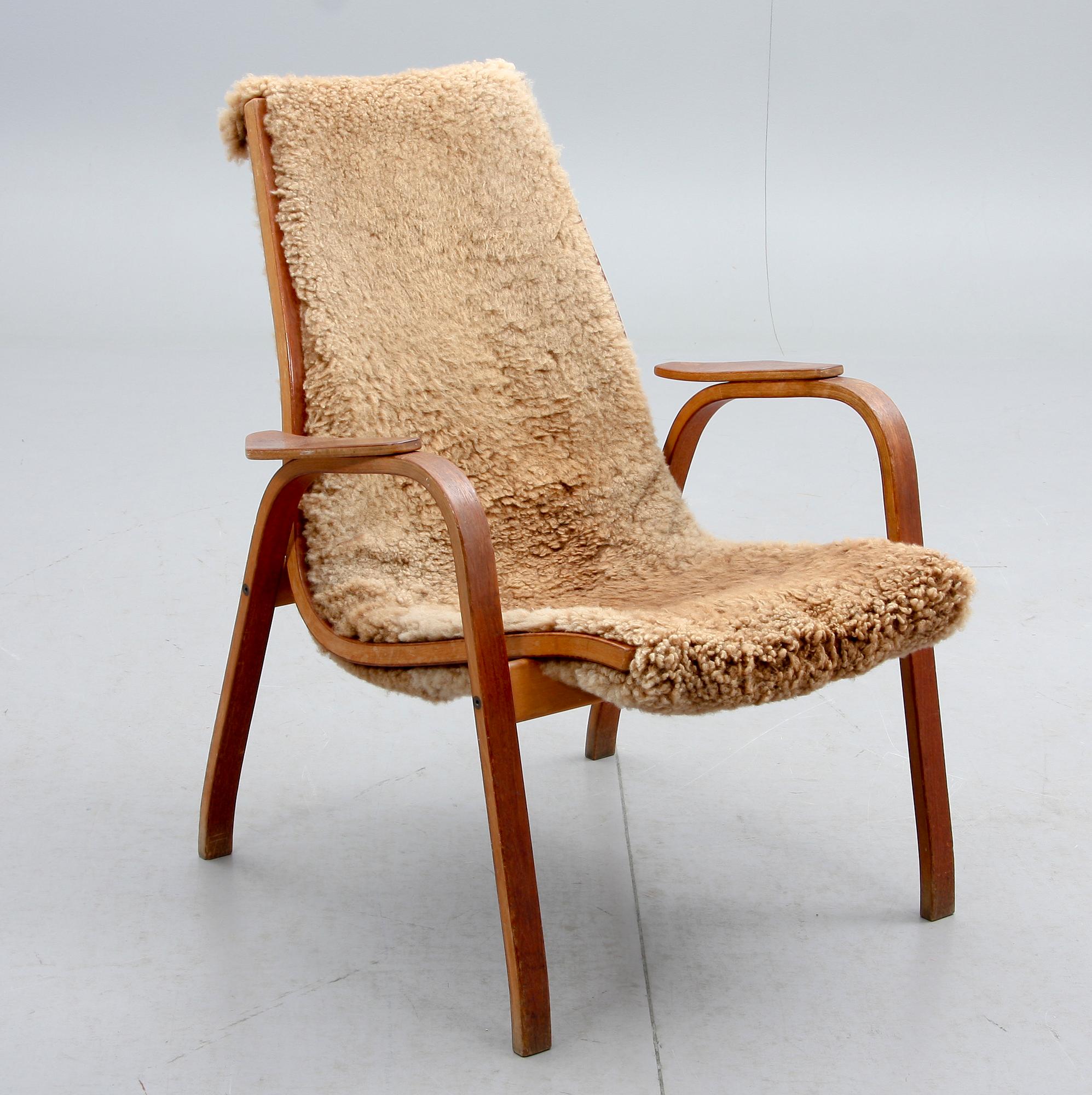 FÅTÖLJ, "Kurva", Yngve Ekström, Swedese, 1950-tal.