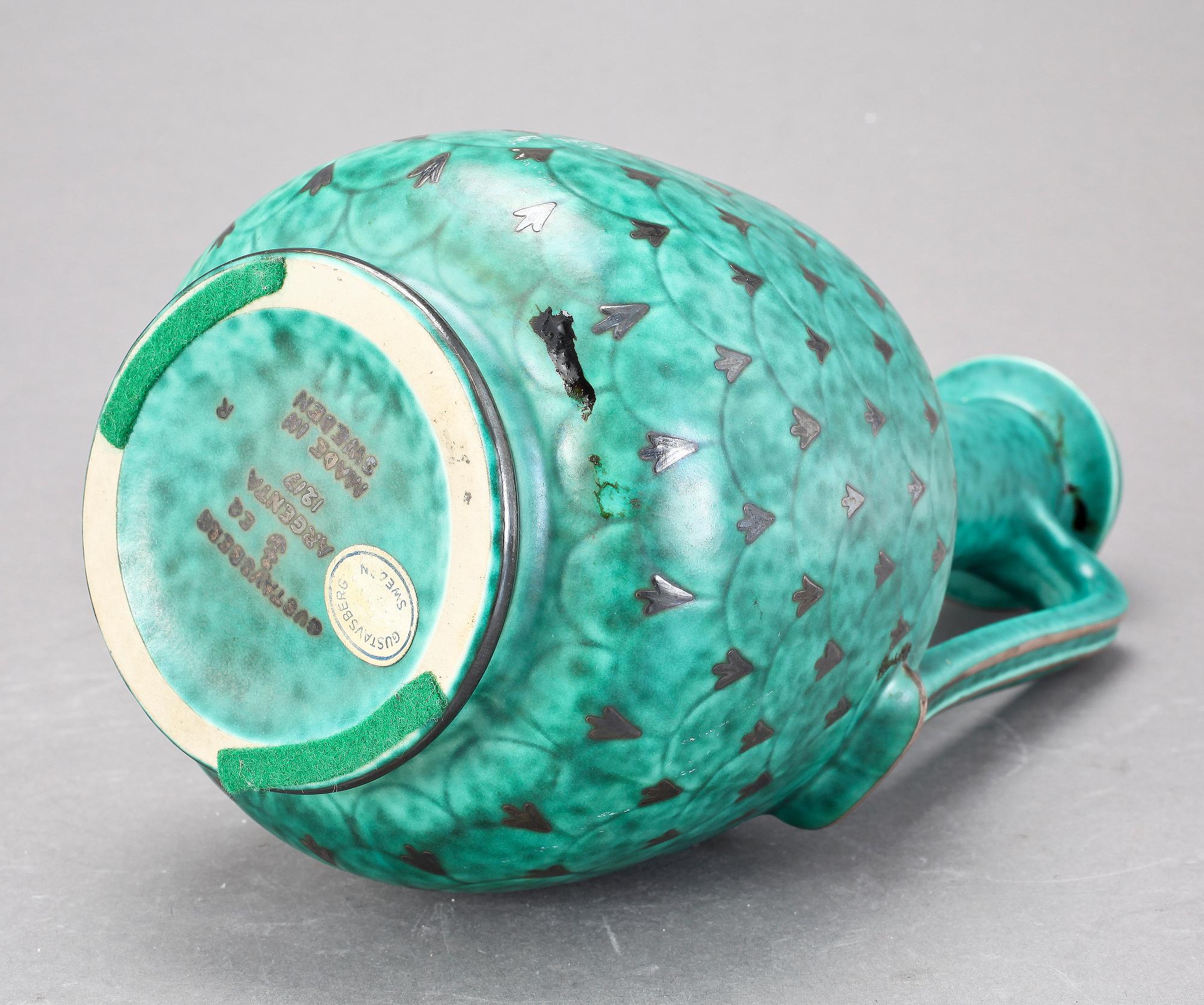 KANNA, stengods, "Argenta" Wilhelm Kåge, Gustavsberg.