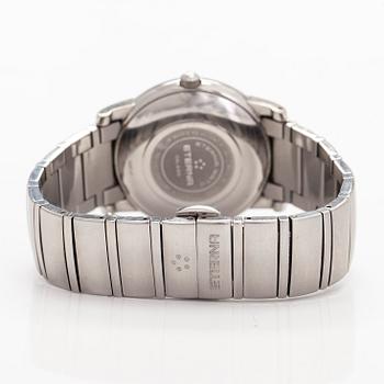 Eterna-matic, Galaxis, 38 mm, wristwatch, steel, automatic, sapphire crystal, circa 2000.