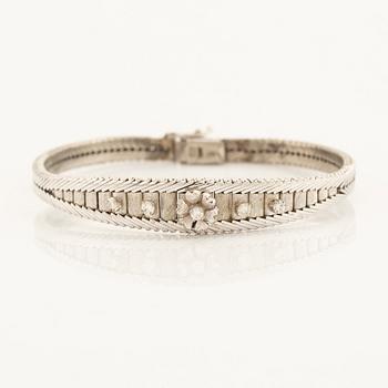 Brilliant cut diamond bracelet.