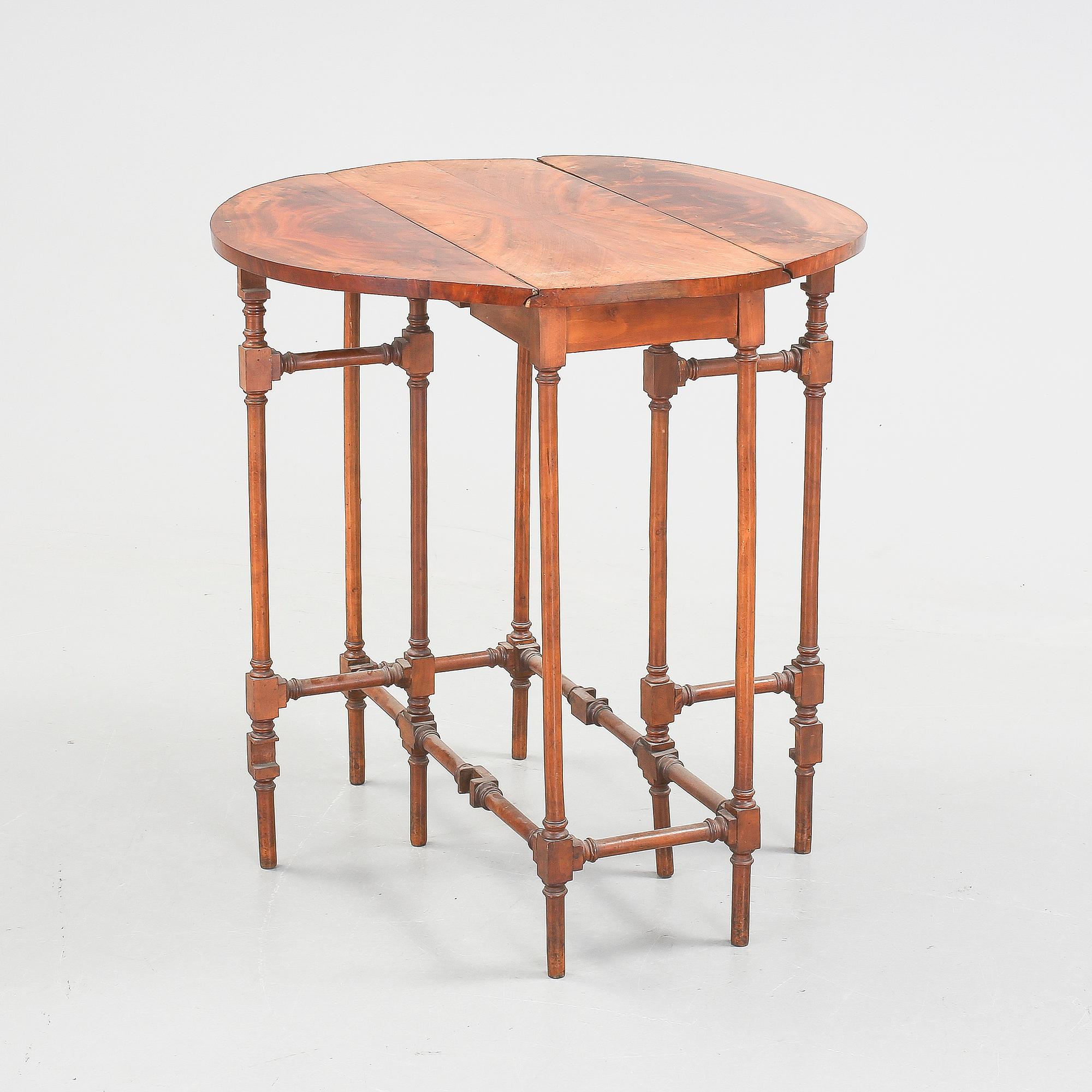 Folding table, late 19th century.