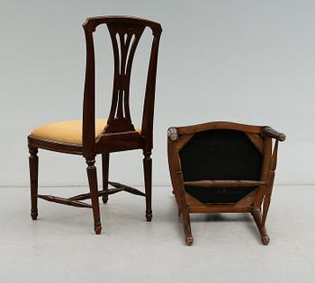 STOLAR, 6 st, gustaviansk stil, 1900-talets andra hälft.