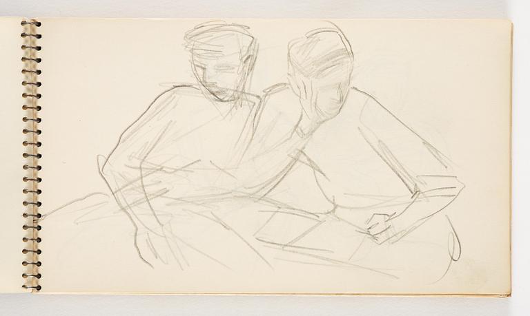 Lotte Laserstein, 4 skissböcker med blyertsteckningar.