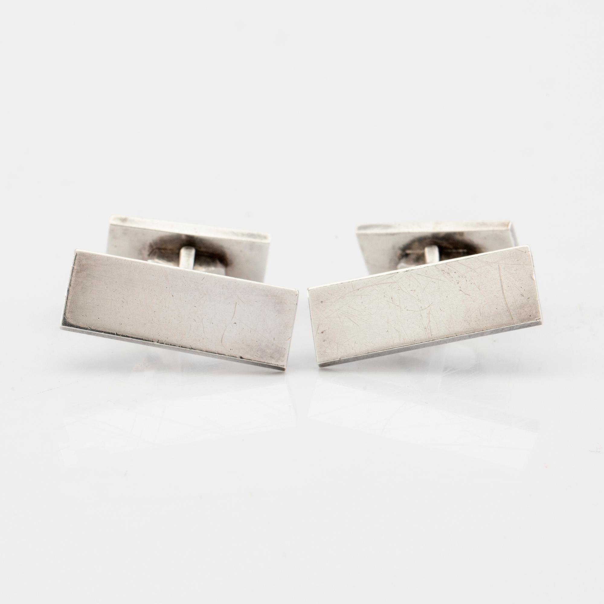Wiwen Nilsson, cufflinks a pair of silver, Lund 1958.