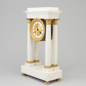 A french empire mantle clock, first half of the 19th century.
