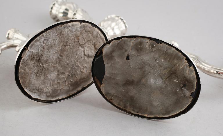KANDELABRAR, 1 par, silver, Tyskland, 1900-talets första hälft.