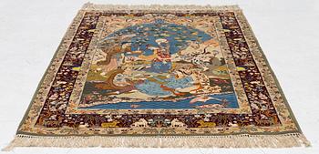 A semi-antique Isfahan rug, central persia,  177 x 108 cm.