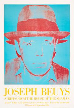 202. Joseph Beuys, Exhibition poster, "Stripes from the House of Shaman".