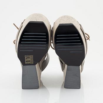 ACNE, a pair of 'Halo' wedge sandals, size 37.