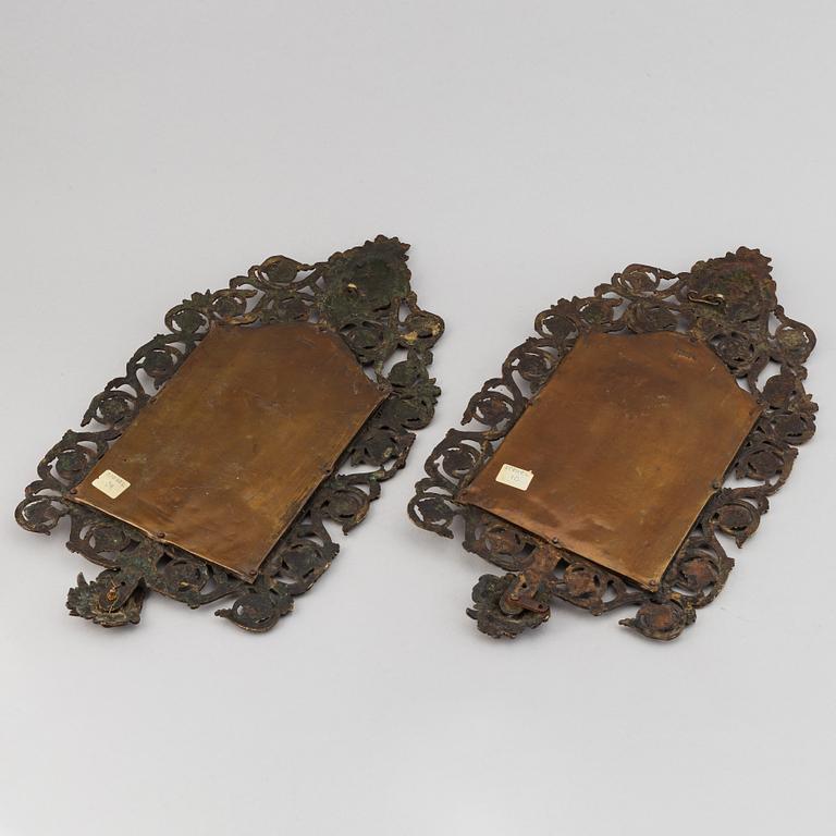 Speglar, ett par, barockstil, 1800-tal.