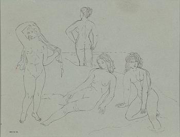 PETER WEISS, ink on paper, signed Weiss and dated 46.